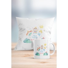 PremiumPort Sevimli Tasarımlı Öğretmen Hediyelik Yastık ve Kupa Seti