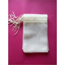 PremiumPort 8 Adet Krem Dantelli Tül Kese, Şık ve Zarif Tasarım