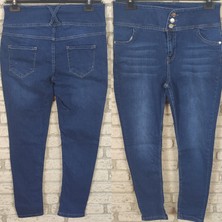 Eccey Butik Yüksek Bel Likralı Jean Pantolon 90 cm