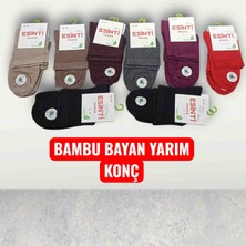 Esinti Bayan Yarim Konç Bayan Bambu Corap 6 Adet