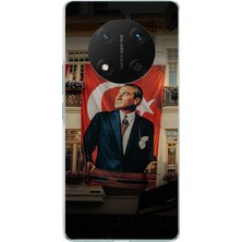 TechTree Honor X9C Uyumlu Dev Bayrak Detaylı Atatürk Baskılı Silikon Kılıf
