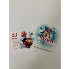 PremiumPort 23 Nisan Çocuk ve Egemenlik Bayramı Tebrik Bileklik Kartı 30 Adet