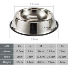 Feyza Design Metal Kedi Köpek Mama ve Su Kabı 14 cm 8 Oz, Mavi Renkli, Pratik Kullanım