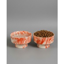 Feyza Design 2'li Seramik Kedi ve Köpek Mama ve Su Kabı Seti