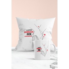 PremiumPort Sevgiyi Ifade Eden Yastık ve Kupa Seti, Özel Anlar Için Mükemmel Hediye