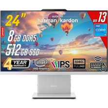 Lenovo Ideacentre 24IRH9 Intel Core I5-13420H 8gb 512GB 23.8 Fhd Freedos Beyaz All In One Bilgisayar