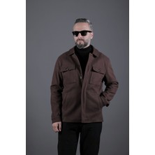 Ohepmoda Dikiş Detaylı Erkek Kaşe Kaban Mont