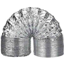 Şirin Aksesuar Home Aleminyum Aspiratör Davrulmaz Borusu 127MM 1.5 Metre