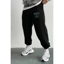 Eydamoon Erkek Kışlık Boston Baskılı Pamuklu Içi Yünlü Paça Lastikli Eşoman Altı