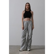 Eccey Butik Paraşüt Cargo Pantolon - Gri