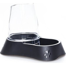 Feyza Design Sağlam Siyah Rezerv Mama ve Su Kabı 2 Lt 29X19X22 cm