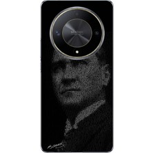 TechTree Honor X9B Uyumlu Gençliğe Hitabe Yazılı Atatürk Silüeti Baskılı Silikon Kılıf
