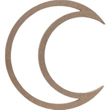 PremiumPort Ay Kesim Kasnak, Dekoratif Hilal Görünüm, Şekilli Boya, 30 Cm, 3 mm Kalınlık