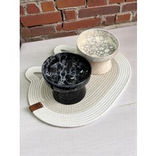 Feyza Design Şık Kedi ve Köpek Dekoratif Mama ve Su Kabı Altlığı Seti