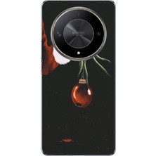 TechTree Honor X9B Uyumlu Grinch Yeşil El ve Kırmızı Yılbaşı Topu Baskılı Silikon Kılıf