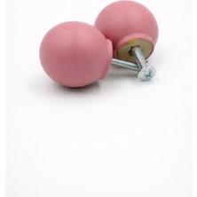 Orient Design Antik Pembe - Ahşap Mobilya Kulbu 2'li