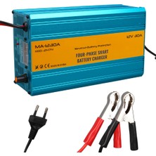 Techmore 12V-30 Amper Akü Şarj Cihazı Jel Kuru Asitli Akülere Uygun (Lithium-Ion Pil ve Akülere Uygun Değildir)