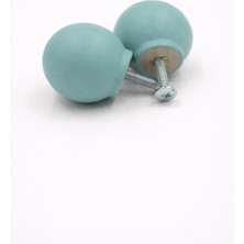 Orient Design Gök Mavisi - Ahşap Mobilya Kulbu 2'li