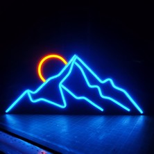 Vetralux Dağ & Güneş Neon LED 3D Baskı