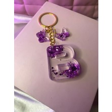 PremiumPort El Yapımı Epoksi Harfli Anahtarlık ve Çanta Süsü, Şık ve Kişisel Hediye