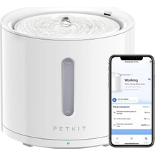 Feyza Design Sessiz Kablosuz Su Pompası, Otomatik Akıllı Içme Çeşmesi Köpek ve Kedi