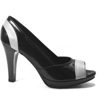 Onlo Ayakkabı 660 Hakiki Deri Siyah Platform Kalın Topuklu Kadın Ayakkabı