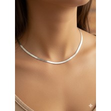 Moda Marifet 316 L Zincir Çelik Kolye Silver paslanmaz