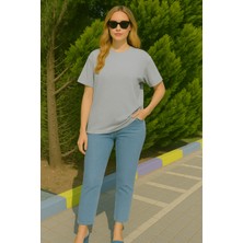 Eydamoon Kadın Regular Modal Kumaş Ütü Gerektirmeyen Ipeksi Yumuşacık Basic T-Shirt (Rahat Kalıp)