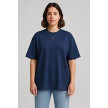 Eydamoon Kadın Basic Oversize Modal Kumaş T-Shirt Ipeksi Yumuşacık Canlı Renk Geniş Kalıp