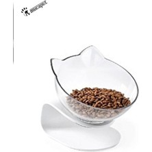 Feyza Design Şeffaf Plastik Kedi ve Köpek Mama ve Su Kabı, Pratik ve Şık Tasarım