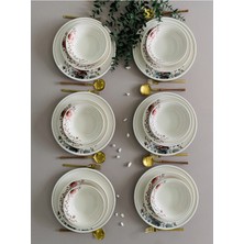 Hooly Home Hasbahçe Model 6 Kişilik 24 Parça Yemek Takımı