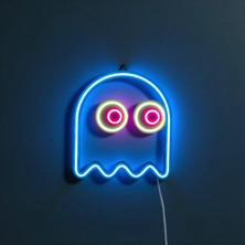 Vetralux Pacman Hayalet Neon LED 3D Baskı