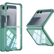 Ceponya Galaxy Z Flip 7 Kılıf Full Camlı Kıpta Kapak