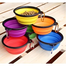 Feyza Design Katlanabilir Pet Mama ve Su Kabı, Taşınabilir ve Pratik Kullanım