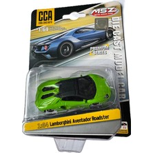 CCA Lamborghini Aventador Roadster Diecast Model Araba, 1:64 Ölçek, Yeşil, Çalışan Süspansiyon