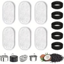 Feyza Design Kedi ve Köpek Su Pınarı Çeşmesi Yedek Filtre 6'lı Set