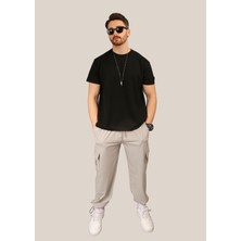 Eydamoon #yokgibi Baggy Kesim Kargo Cepli Paça Klipsli Kompak Spor Eşofman Altı