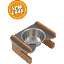 Feyza Design Yüksekliği Ayarlanabilir Ahşap Mama Kabı, Şık ve Kullanışlı Tasarım