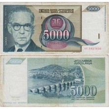 PremiumPort Yugoslavya 5000 Dinar 1992, Çok Temiz, Koleksiyon Parçası