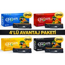 Ero Print Canon CRG-075 Muadil Toner - 4 Renk Set Çipsiz