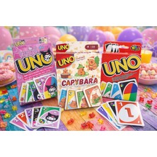 Bilgi Kitabevi Uno Kart Oyunu | Kuromi – Capybara – Klasik Model Üçlü Set Uno Kart Oyunu 3 Lü Set