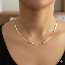 Moda Marifet Gold Paslanmaz Çelik Kolye