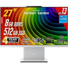 Lenovo Ideacentre 27IRH9 Intel Core I5-13420H 8gb 512GB 27 Fhd Freedos Beyaz All In One Bilgisayar