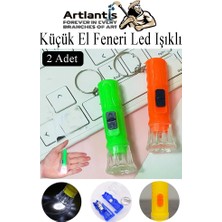 Artlantis Küçük El Feneri LED Işıklı 2 Adet Anahtarlıklı Mini El Feneri Ilk Yardım Feneri Deprem Feneri Karne Hediyesi