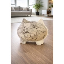 Feyza Design Sevimli Seramik Kedi Mama ve Su Kabı, Pati ve Kulak Figürlü, 150 ml