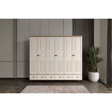 Doressa Merz Walnut 6 Kapılı Gardırop