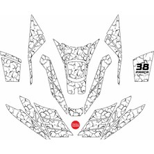 Deeb Pcx Full Tank Pad Set Stone 2025 - 38 Parça