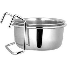 Feyza Design Metal Yem Kabı, 20 Oz, Kanca Askılı, Ø 12,5, Dayanıklı ve Pratik