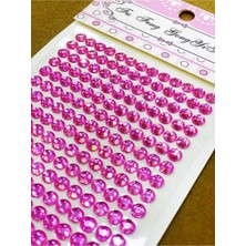 PremiumPort Pembe Kristal Taş Sticker 260 Adet, Yapışkanlı ve Çok Renkli Dekorasyon