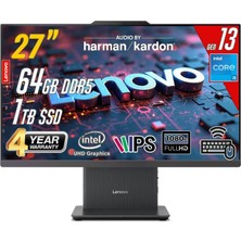 Lenovo Ideacentre 27IRH9 Intel Core I5-13420H 64GB 1tb 27 Fhd Freedos Siyah All In One Bilgisayar
